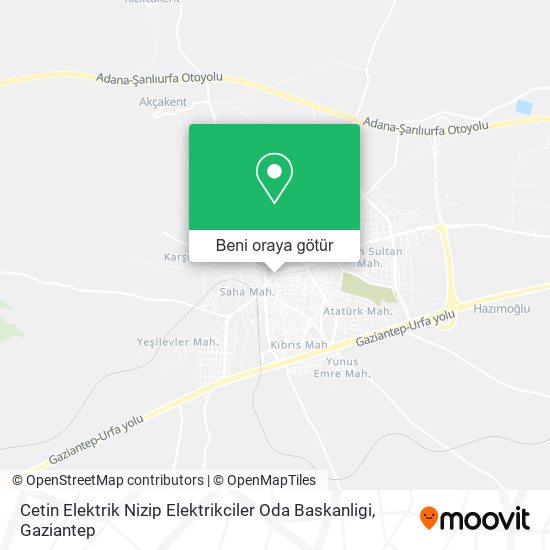 Cetin Elektrik Nizip Elektrikciler Oda Baskanligi harita