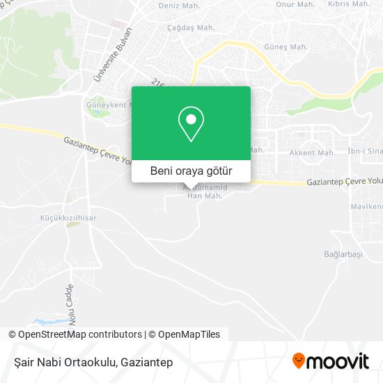 Şair Nabi Ortaokulu harita