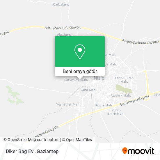 Diker Bağ Evi harita