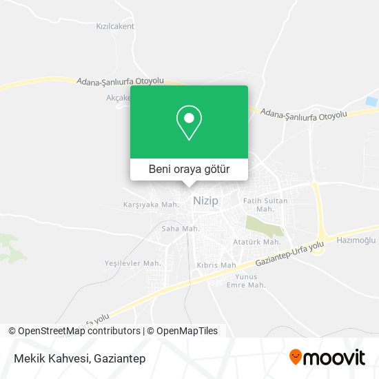 Mekik Kahvesi harita