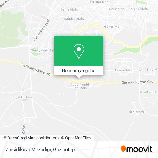 Zincirlikuyu Mezarlığı harita