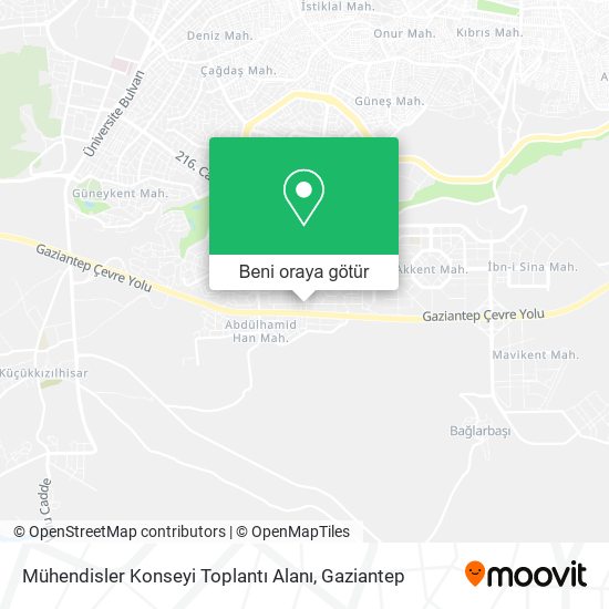 Mühendisler Konseyi Toplantı Alanı harita