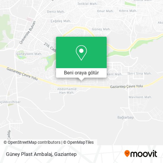 Güney Plast Ambalaj harita