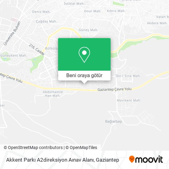 Akkent Parkı A2direksiyon Aınav Alanı harita