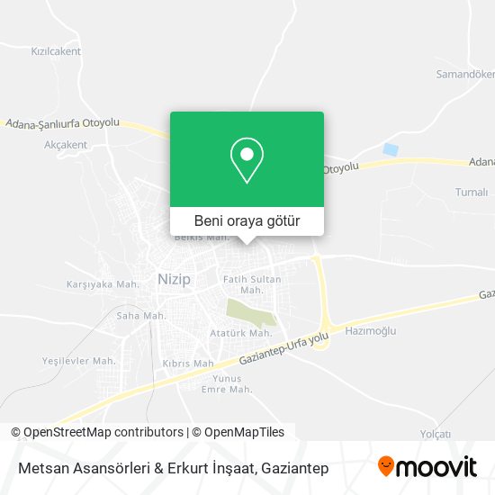 Metsan Asansörleri & Erkurt İnşaat harita