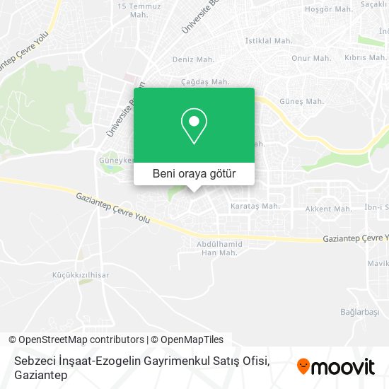 Sebzeci İnşaat-Ezogelin Gayrimenkul Satış Ofisi harita