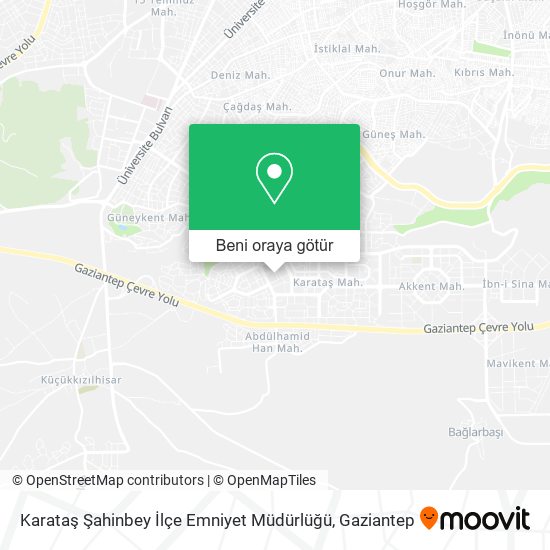 Karataş Şahinbey İlçe Emniyet Müdürlüğü harita