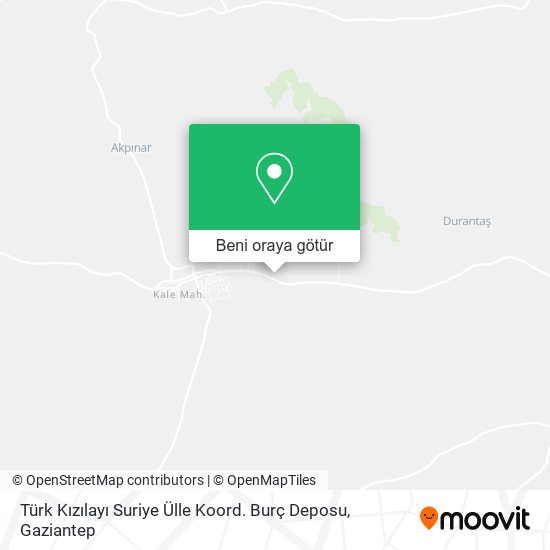 Türk Kızılayı Suriye Ülle Koord. Burç Deposu harita