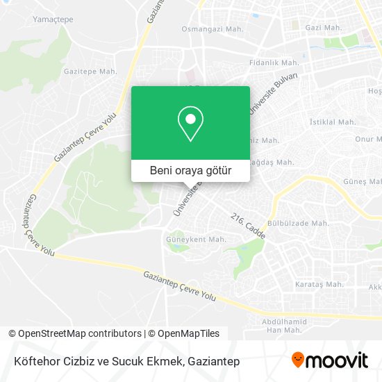 Köftehor Cizbiz ve Sucuk Ekmek harita