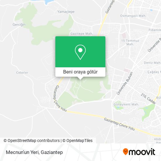 Mecnun'un Yeri harita