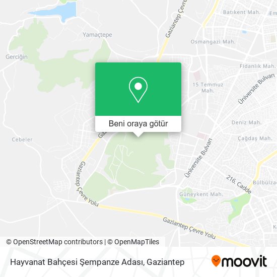Hayvanat Bahçesi Şempanze Adası harita