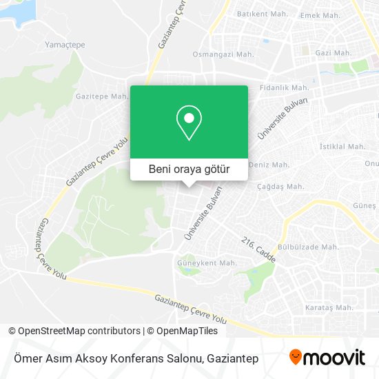 Ömer Asım Aksoy Konferans Salonu harita