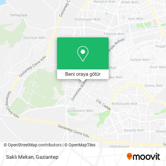 Saklı Mekan harita