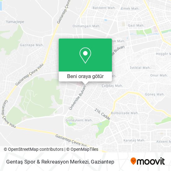 Gentaş Spor & Rekreasyon Merkezi harita