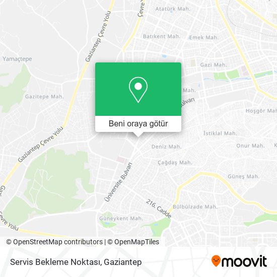 Servis Bekleme Noktası harita