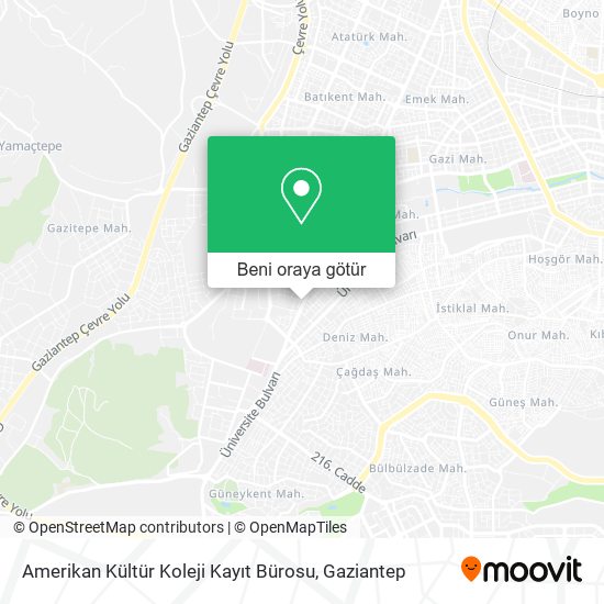 Amerikan Kültür Koleji Kayıt Bürosu harita