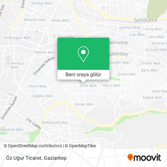 Öz Uğur Ticaret harita