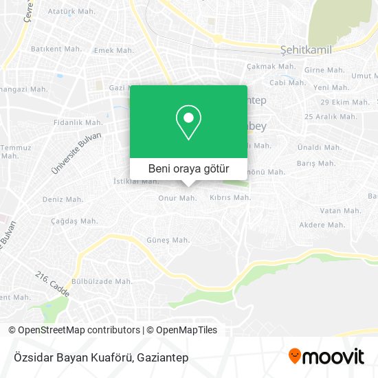 Özsidar Bayan Kuaförü harita