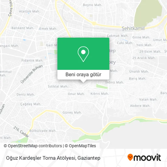 Oğuz Kardeşler Torna Atölyesi harita