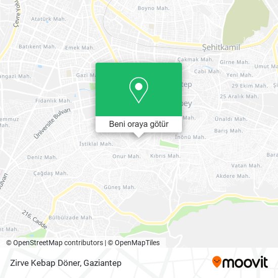 Zirve Kebap Döner harita