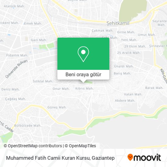 Muhammed Fatih Camii Kuran Kursu harita