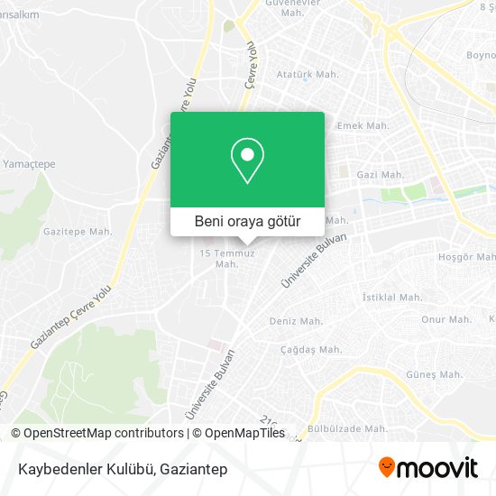 Kaybedenler Kulübü harita