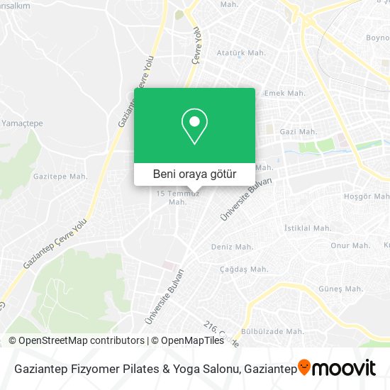 Gaziantep Fizyomer Pilates & Yoga Salonu harita