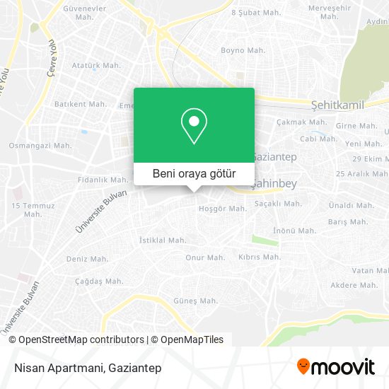 Nisan Apartmani harita