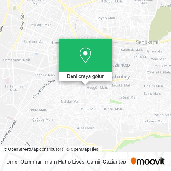 Omer Ozmimar Imam Hatip Lisesi Camii harita
