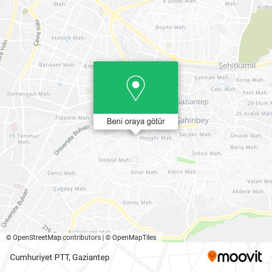 Cumhuriyet PTT harita