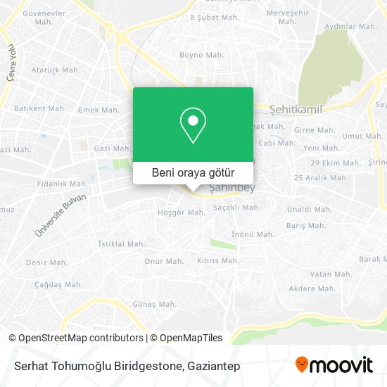 Serhat Tohumoğlu Biridgestone harita