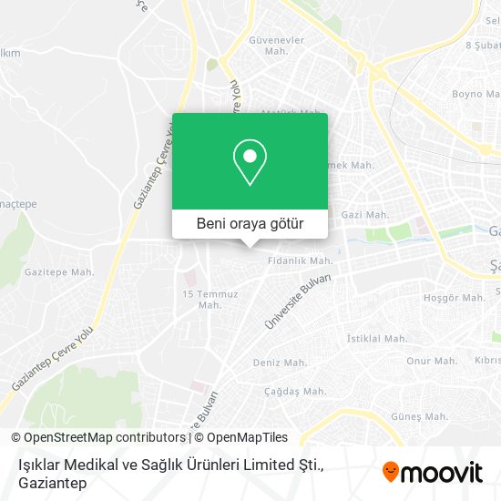 Işıklar Medikal ve Sağlık Ürünleri Limited Şti. harita