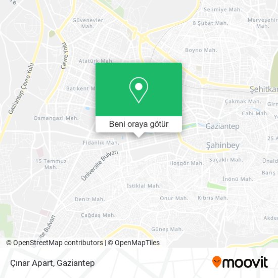 Çınar Apart harita