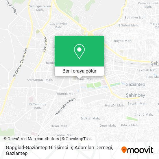 Gapgiad-Gaziantep Girişimci İş Adamları Derneği harita