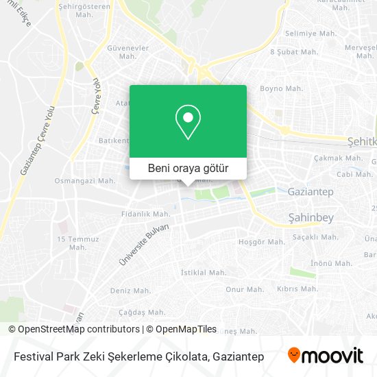 Festival Park Zeki Şekerleme Çikolata harita