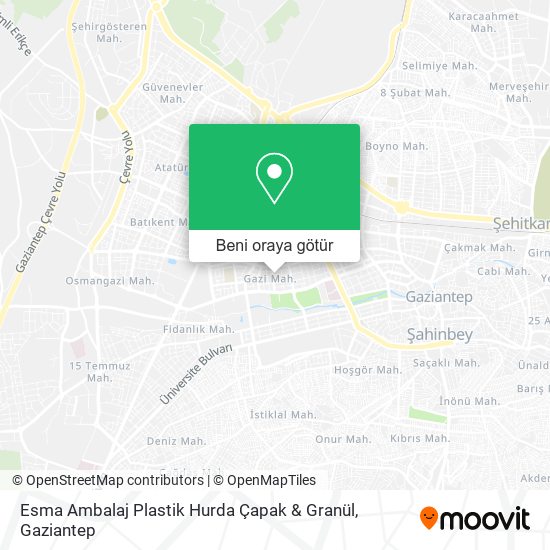 Esma Ambalaj Plastik Hurda Çapak & Granül harita