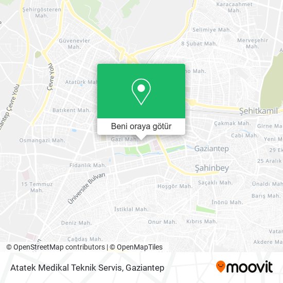 Atatek Medikal Teknik Servis harita
