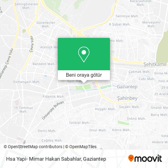 Hsa Yapi- Mimar Hakan Sabahlar harita