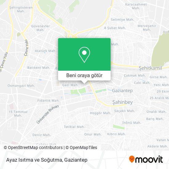 Ayaz Isıtma ve Soğutma harita