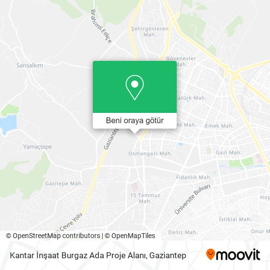 Kantar İnşaat Burgaz Ada Proje Alanı harita