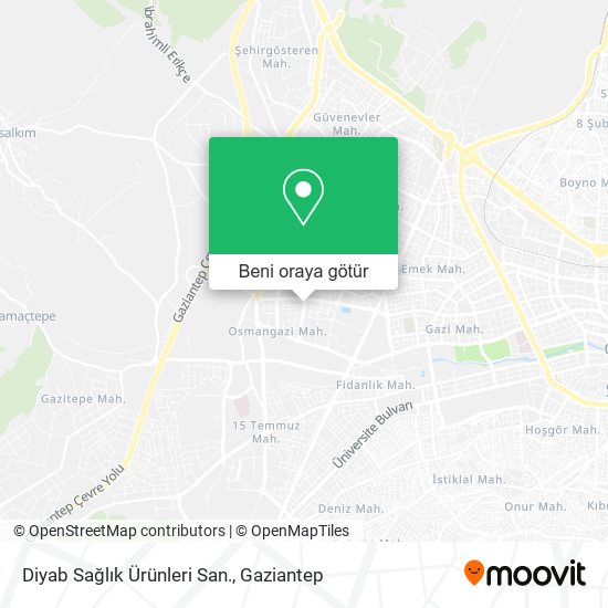 Diyab Sağlık Ürünleri San. harita
