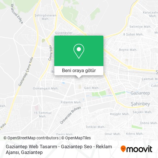 Gaziantep Web Tasarım - Gaziantep Seo - Reklam Ajansı harita