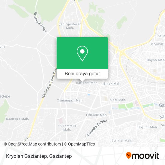 Kryolan Gaziantep harita