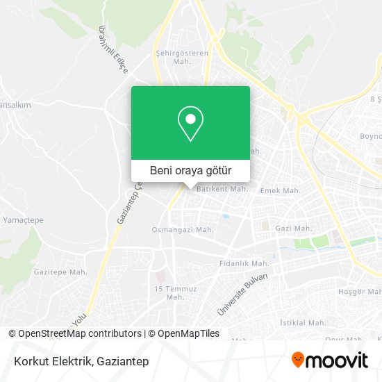 Korkut Elektrik harita