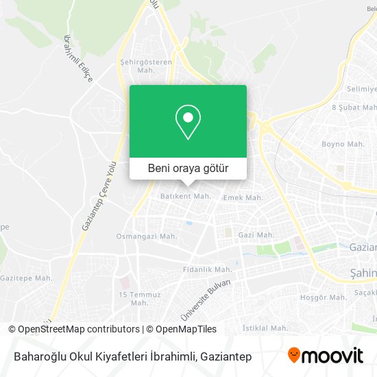 Baharoğlu Okul Kiyafetleri İbrahimli harita