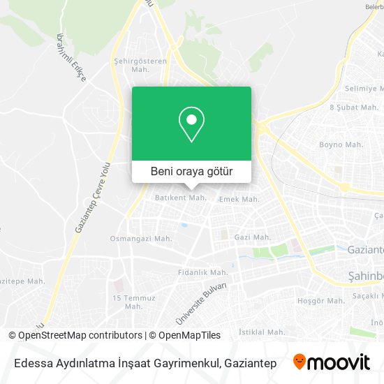 Edessa Aydınlatma İnşaat Gayrimenkul harita