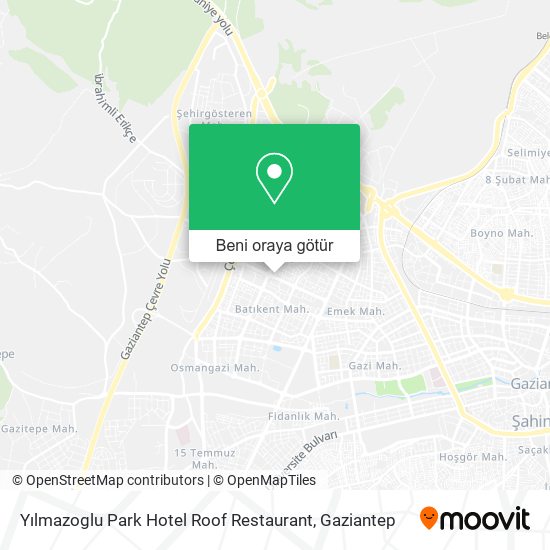 Yılmazoglu Park Hotel Roof Restaurant harita