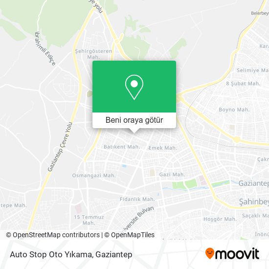 Auto Stop Oto Yıkama harita