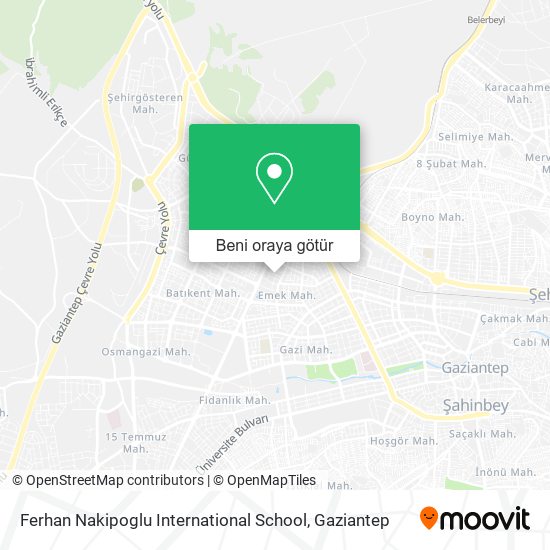 Ferhan Nakipoglu International School harita