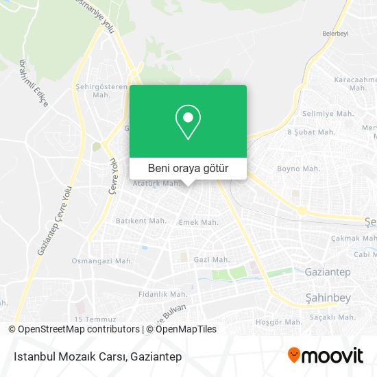 Istanbul Mozaık Carsı harita